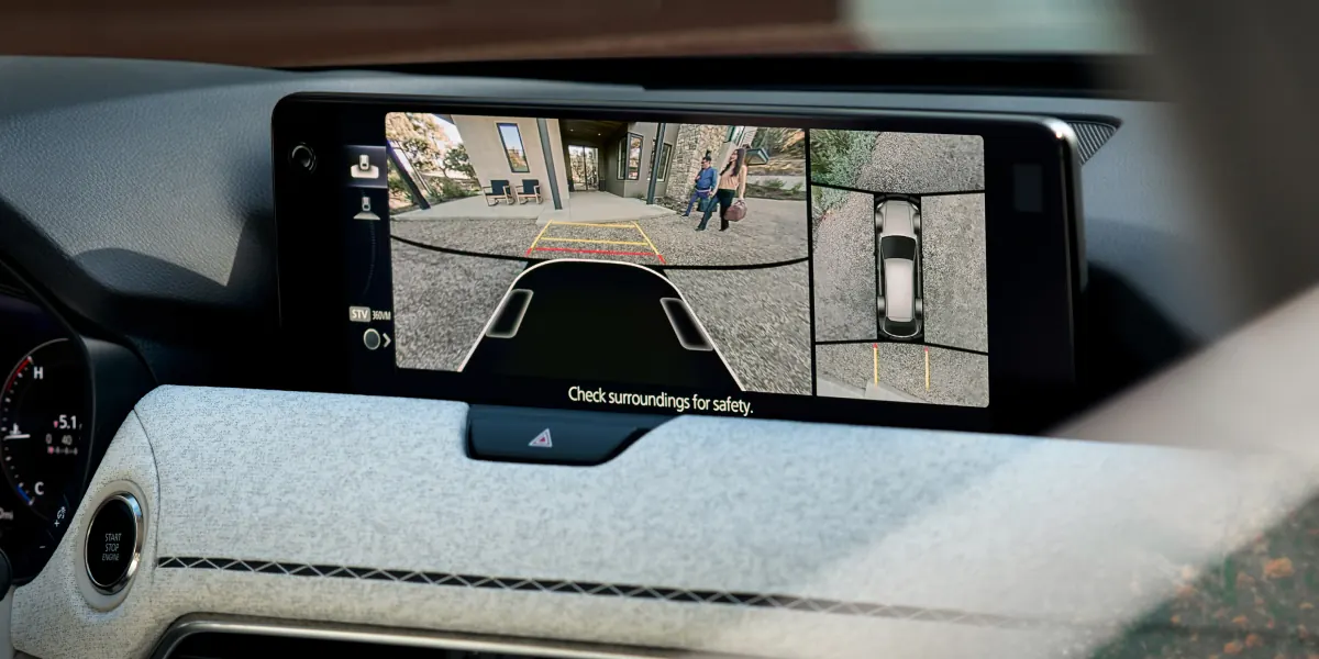 2027 Mazda CX-90 360° View Monitor on the center display | Team Mazda in Baton Rouge LA